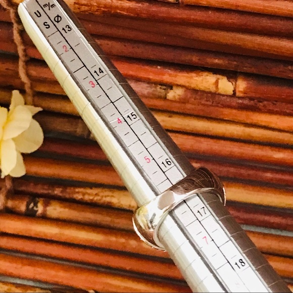 Dome Cocktail Ring Garnet Amethyst and Cubic Zironia Size 6 - Picture 8 of 9